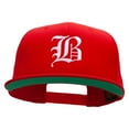 thumbnail image 1 of Old English B Embroidered Flat Bill Cap - Red OSFM, 1 of 5