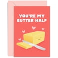 Old English Co. Cute Anniversary Card for Him 'My Butter Half' Butter