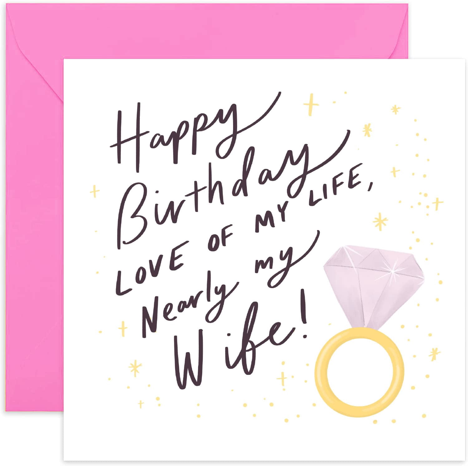 Old English Co. Happy Birthday Card SMRfor Fiancée - Birthday Card for ...