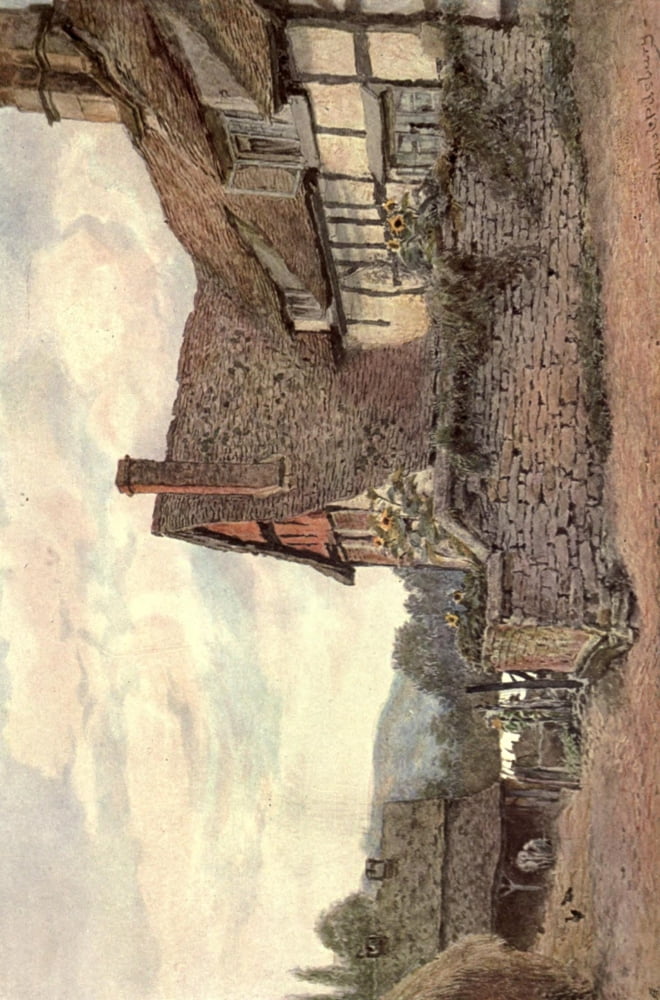 Old English Country Cottages 1906 Pershore Worcestershire Canvas Art - Wilmot Pilsbury (24 x 36)