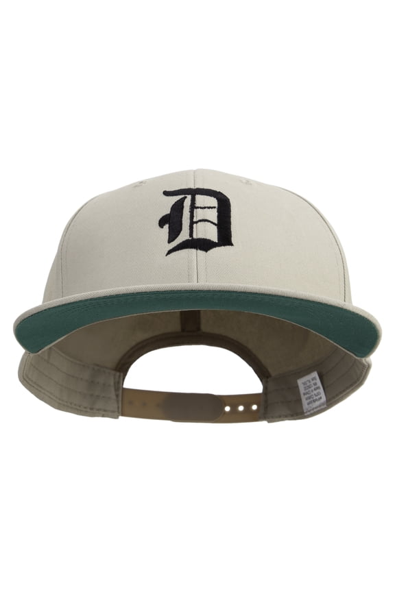 Old English D Embroidered Brushed Cotton Twill High Profile Extra Size Cap - Khaki XL-3XL
