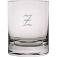 thumbnail image 1 of Old English Etched Monogram 11oz StolzleNew York Crystal Rocks Glass Letter Z, 1 of 1