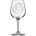 thumbnail image 1 of Old English Etched Monogram All Purpose 12.75oz Libbey Wine Glass Letter G, 1 of 1