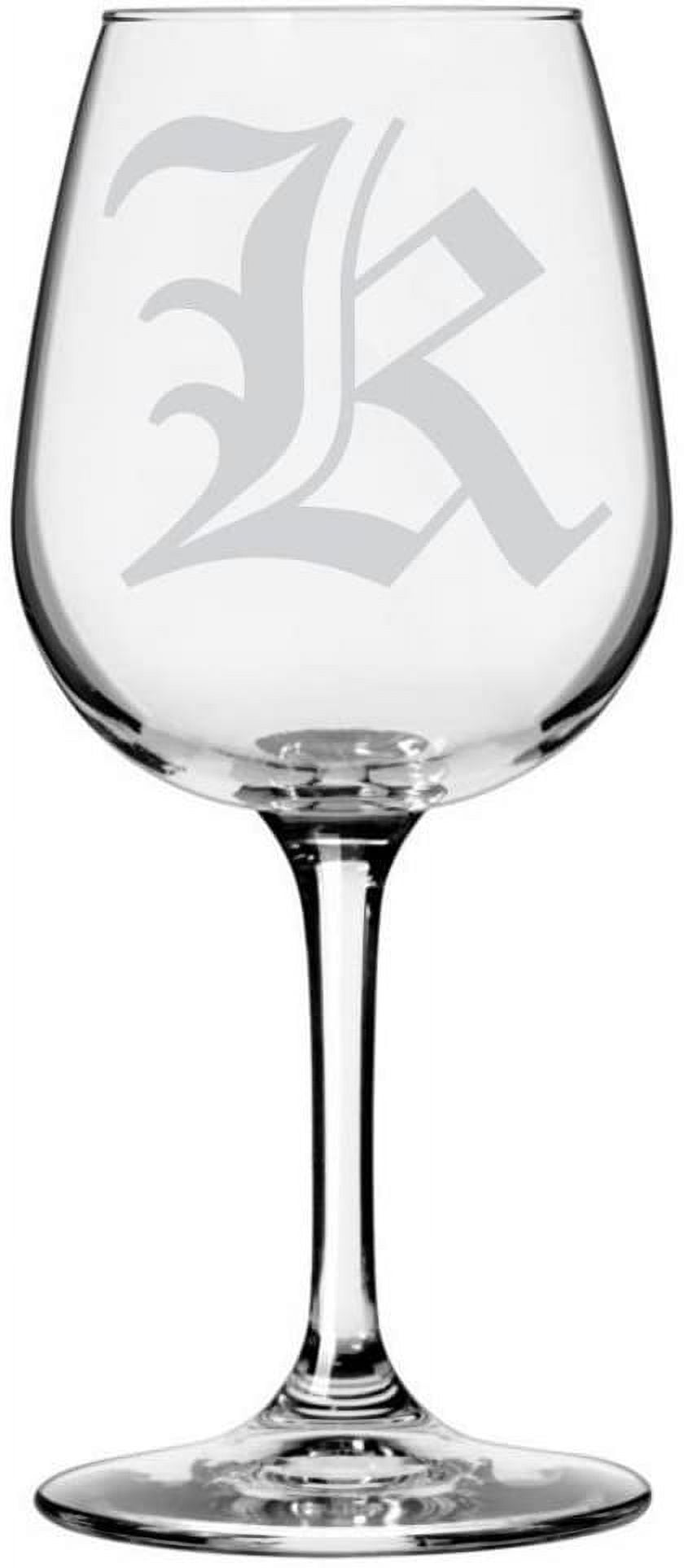 Celtic Etched Monogram Spey Dram Whisky Tasting Glass Letter A