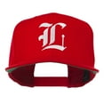 thumbnail image 1 of Old English L Embroidered Flat Bill Cap - Red OSFM, 1 of 5