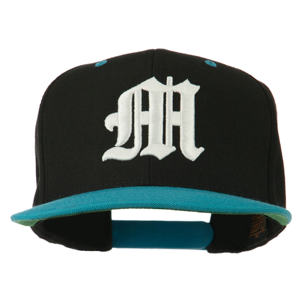 Old English 'M' Embroidered Snapback Baseball Cap - Adjustable, Unisex, With Ventilation Holes - View #7