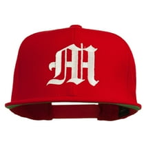 Old English M Embroidered Cap - Red OSFM
