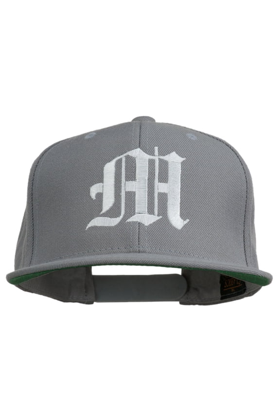 Old English M Embroidered Cap - Silver OSFM