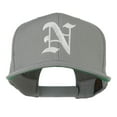 thumbnail image 1 of Old English N Embroidered Flat Bill Cap - Silver OSFM, 1 of 5
