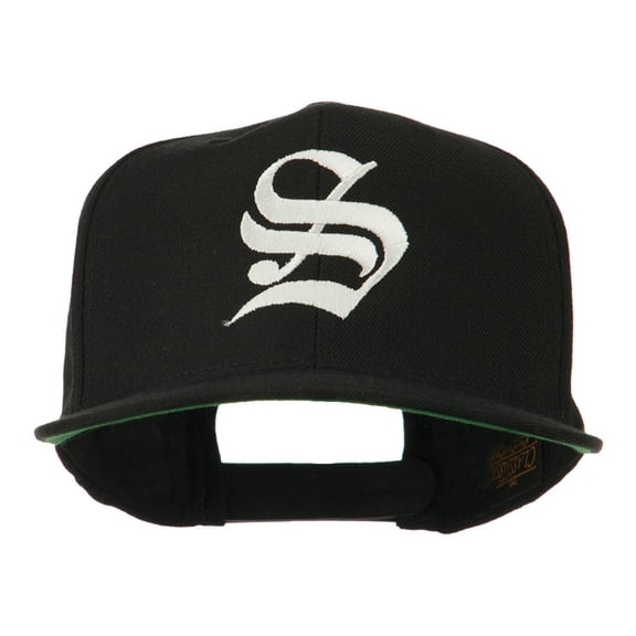 Old English S Embroidered Cap - Black OSFM