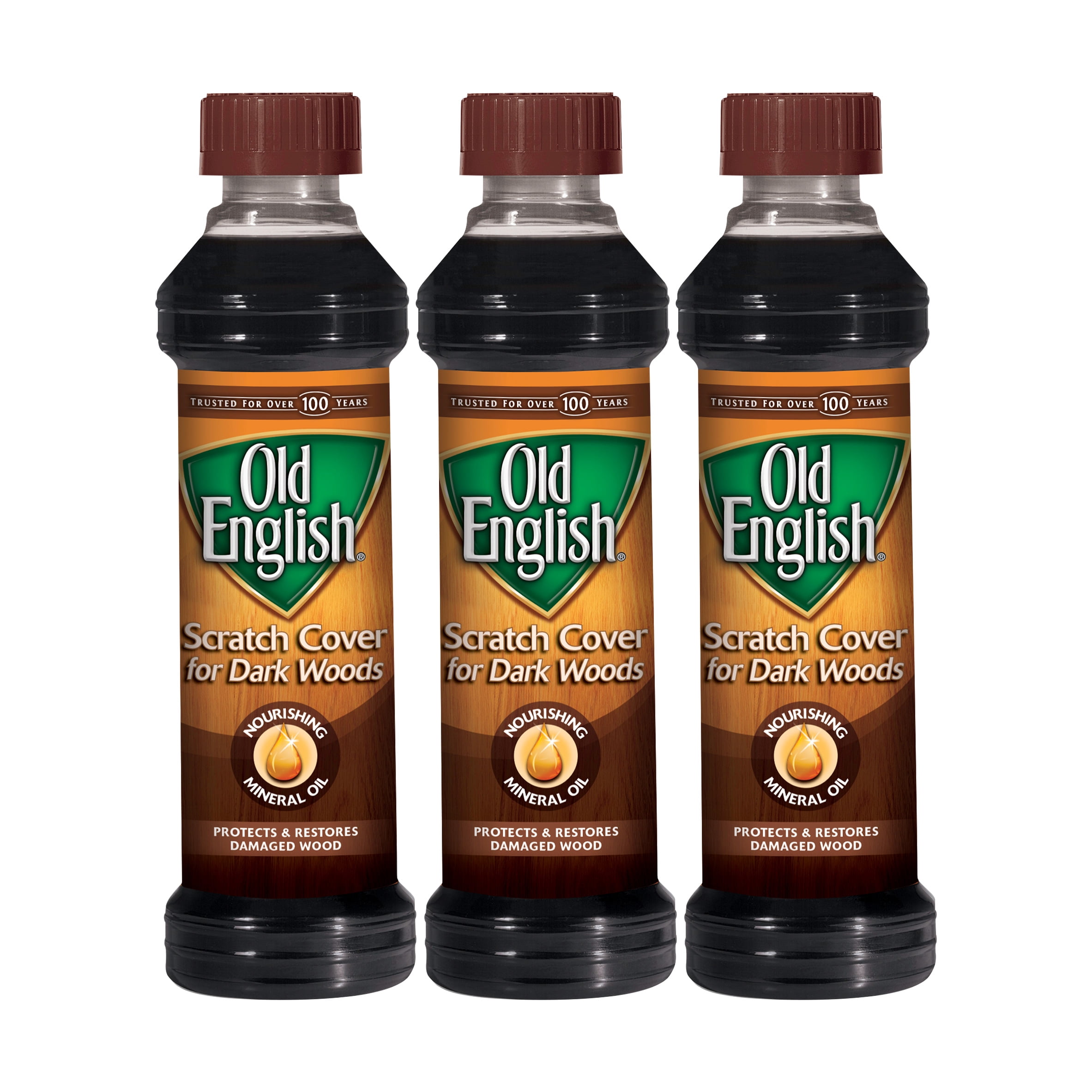 Old English Scratch Cover for Dark Woods Polish 8 oz (Pack of 3