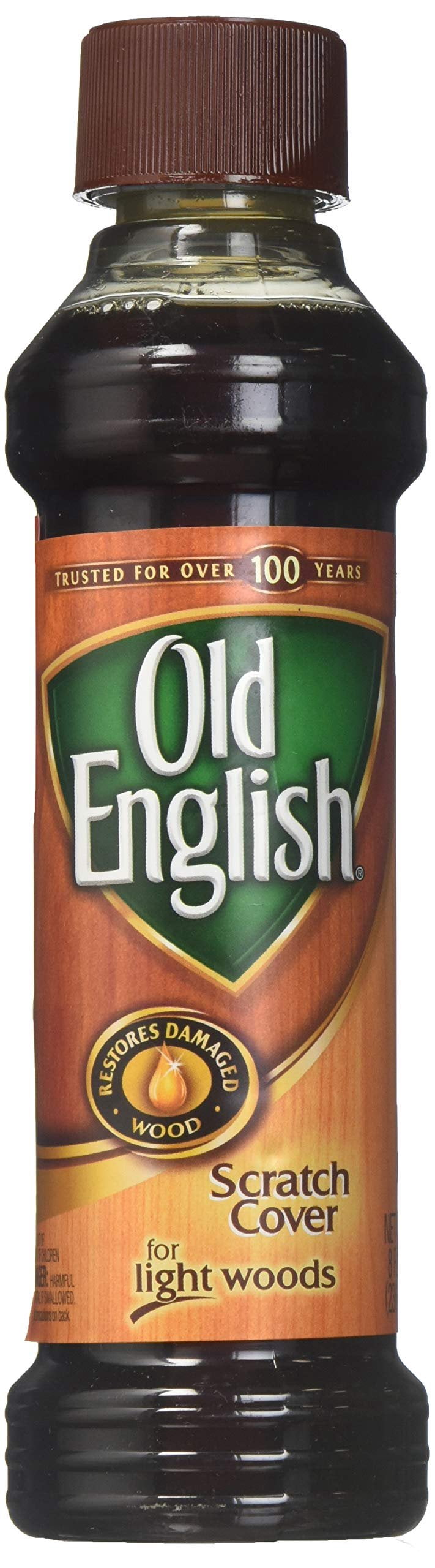 Old English Scratch Cover for Light Woods, 8 fl oz Bottle, Wood Polish