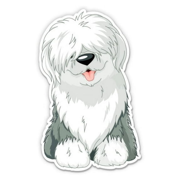 Old English Sheepdog - 12" Vinyl Sticker Waterproof Decal