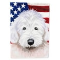 thumbnail image 1 of Old English Sheepdog American Flag Flag Canvas House Size, 1 of 2