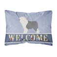thumbnail image 1 of Old English Sheepdog Bobtail Canvas Fabric Decorative Pillow, 1 of 3