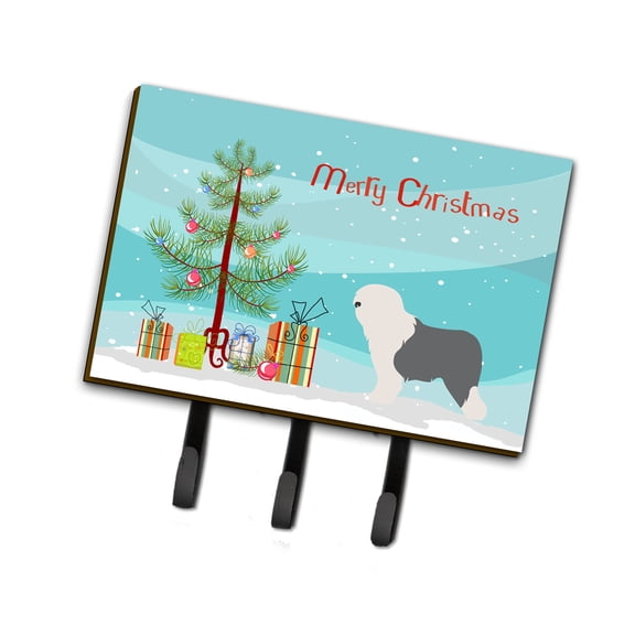 Old English Sheepdog Bobtail Christmas Leash or Key Holder