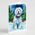 thumbnail image 1 of Old English Sheepdog Christmas Greeting Cards Pack of 8 7 in x 5 in, 1 of 3
