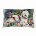 thumbnail image 1 of Old English Sheepdog Cozy Christmas Throw Pillow, 1 of 4
