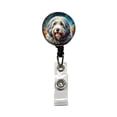 thumbnail image 1 of Old English Sheepdog Dog Contemporary Art Retractable Reel ID Badge Key Card Name Tag Holder with Clip, 1 of 7