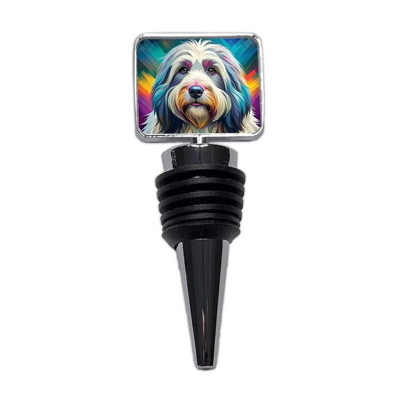 Old English Sheepdog Dog Pop Art Wine Bottle Stopper Cap Plug