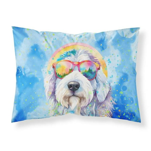Old English Sheepdog Hippie Dawg Standard Pillowcase