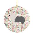 thumbnail image 1 of Old English Sheepdog Merry Christmas Ceramic Ornament 2.8 in x 2.8 in, 1 of 3