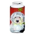thumbnail image 1 of Old English Sheepdog Snowflakes Holiday Christmas Tall Boy   Hugger, 1 of 1