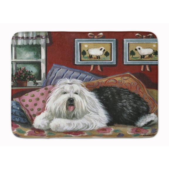 Old English Sheepdog Sweet Dreams Machine Washable Memory Foam Mat