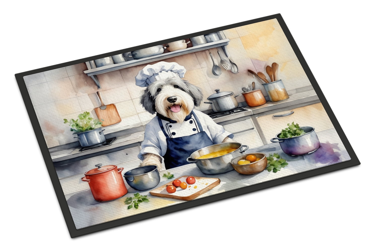 Old English Sheepdog The Chef Doormat