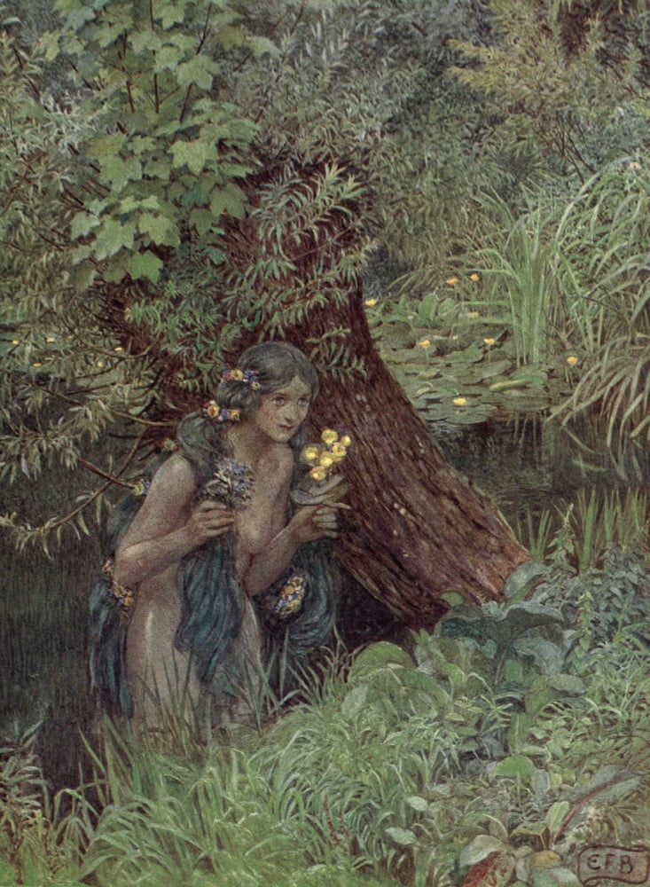 Old English Songs & Ballads Nymph Canvas Art - EF Brickdale (18 x 24)