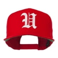 thumbnail image 1 of Old English U Embroidered Flat Bill Cap - Red OSFM, 1 of 5