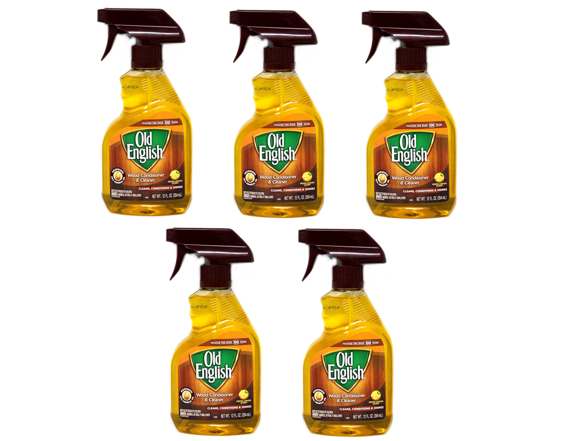 Old English Wood Conditioner & Cleaner Spray Polish, Fresh Lemon Scent