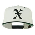 thumbnail image 1 of Old English X Embroidered Flat Bill Cap - Natural Black OSFM, 1 of 5