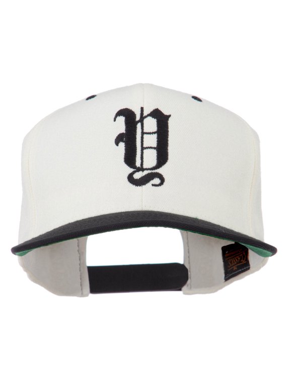 Old English Y Embroidered Cap - Natural Black OSFM