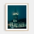 thumbnail image 1 of Old Erie County Hall, Buffalo - Buffalo New York Photography Night Sky Architecture Cityscape Vintage Nightlife Scenic Travel Poster Oak Framed Wall Art Print 11 x 14 inches, 1 of 12