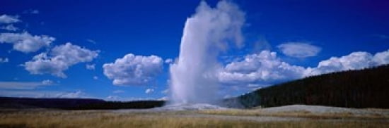 Old Faithful Yellowstone National Park Wyoming USA Canvas Art - Panoramic Images (18 x 6)