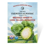 The Old Farmer's Almanac Long Island Improved Brussels Sprouts Seeds (Premium Heirloom, Non-GMO, Open Pollinated, Vegetable, Full Sun) - Approx 750 Seeds