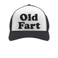 thumbnail image 1 of Old Fart - Funny Father's Day Gift for Dad - Dad Joke Trucker Hat Mesh Cap - One Size Fits Most - Black/White - Perfect for Grandpa, Husband, or Any Dad - Breathable and Comfortable Vintage Old, 1 of 4