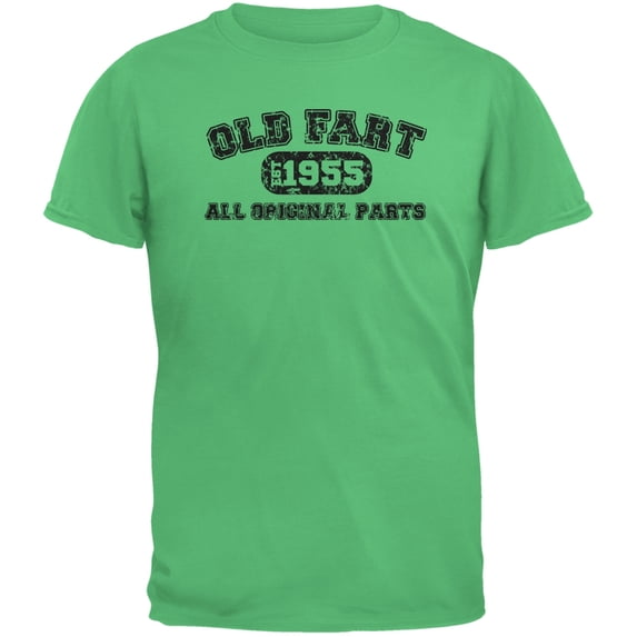 Old Fart Original Parts 1955 Funny Irish Green Adult T-Shirt - Small