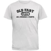 Old Fart Original Parts 1975 Funny White Adult T-Shirt - X-Large