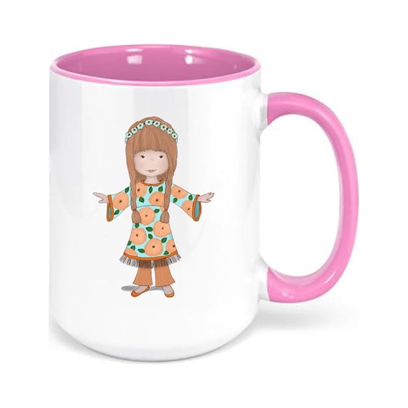 Old Fashion Mug, Megan, God's Girls Collection, Classic Mug, Old Timer Mug, Gift For Grandma, Vintage Coffee Mug, Hippie Mug, Birthday Gift, PINK