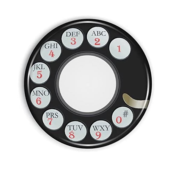 Old Fashion Rotary Phone Magnet Strong and Flexible Old Fashion Rotary Phone Refrigerator Magnet 1.1 Inch Epoxy Dome