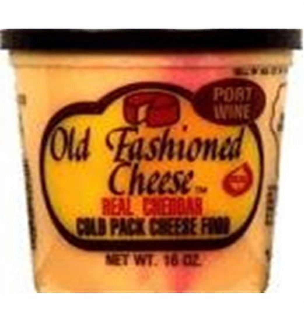 Old Fashioned Cheese Port Wine Real Cheddar Cold Pack Cheese Food, 16
