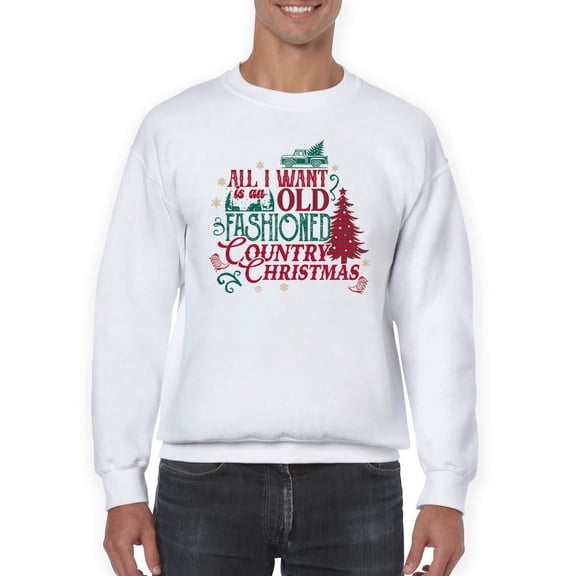 Old-Fashioned Country Christmas Men's Sweatshirt