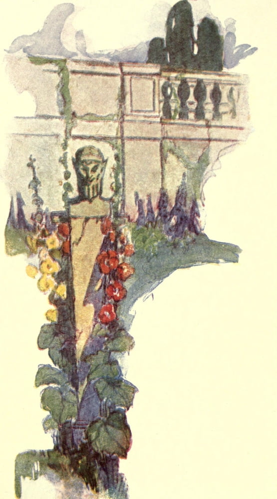 Old-Fashioned Flowers 1905 Hollyhocks Canvas Art - Unknown (18 x 24)