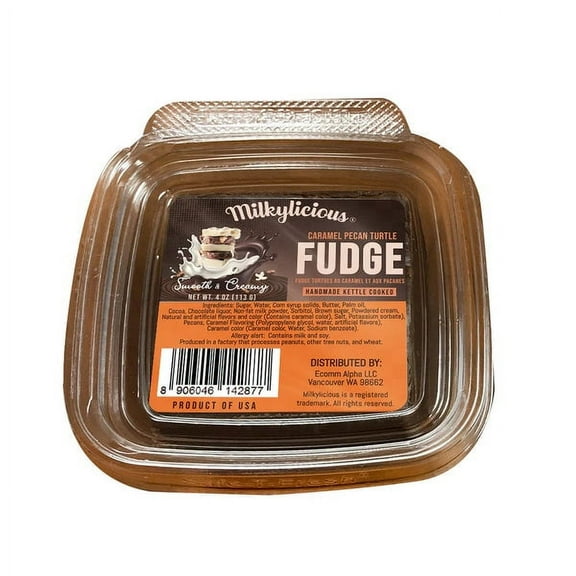 Old Fashioned Handmade Smooth Creamy Fudge - Caramel Pecan Turtle (1/4 Pound)