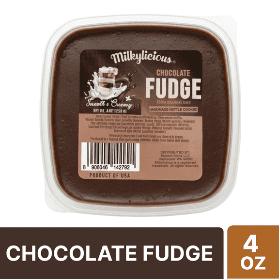 Milkylicious Old Fashioned Handmade Chocolate Fudge, Kettle Cooked, Smooth & Creamy (1/4 Pound)