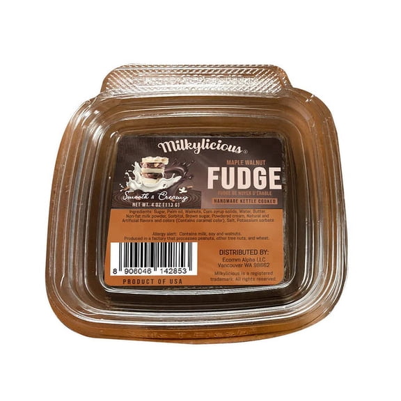 Old Fashioned Handmade Smooth Creamy Fudge - Maple Walnut (1/4 Pound)