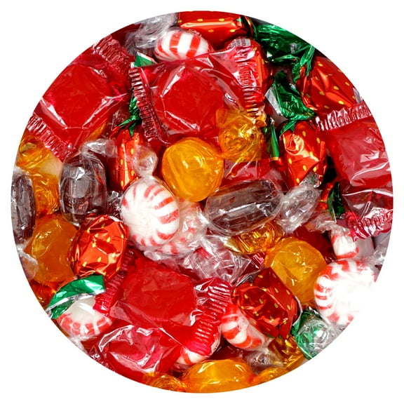Old Fashioned Hard Candy Assortment, 3 Pound Bulk Candy (Approx. 225 pcs.), Butterscotch, Root Beer Barrels, Strawberry Filled Bon Bons, Cinnamon Discs, Starlight Peppermints