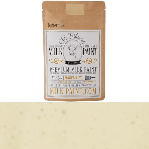 Old Fashioned Milk Paint Color: Buttermilk, Pint Packaged as Powder